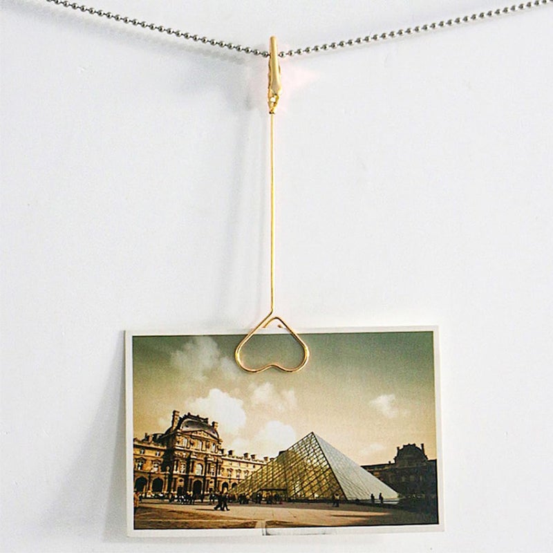 ELANE 15 pcs Metal Wire Alligator Clamp,Memo Clip,Double End Wire Card Holder for DIY Card,Photo,Memo,Banquet,Wedding,Flower Shop (Gold) - Image 4